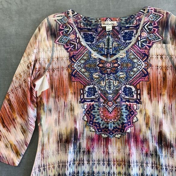 Unity World Wear‎ Women’s S Paisley Tie Dye Boho Lagenlook Artsy - Picture 3 of 8